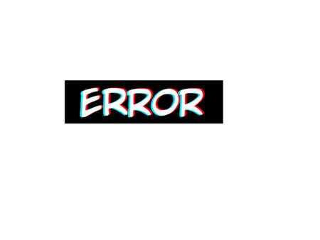 Надпись Error