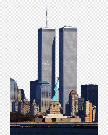 Башни Близнецы на прозрачном фоне