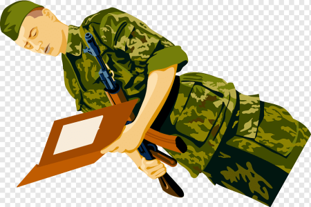 Военный на прозрачном фоне