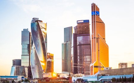 Небоскреб Москва Сити вектор