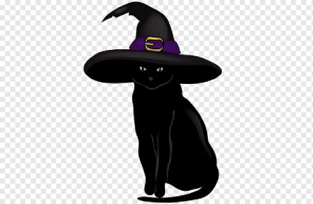 Черная кошка на Хэллоуин
