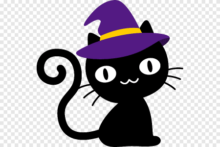 Черная кошка на Хэллоуин