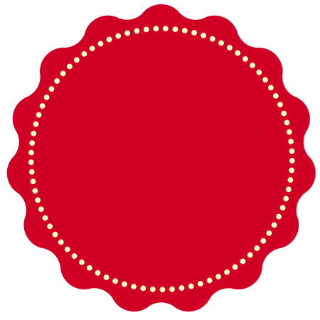 Красная круглая бирка