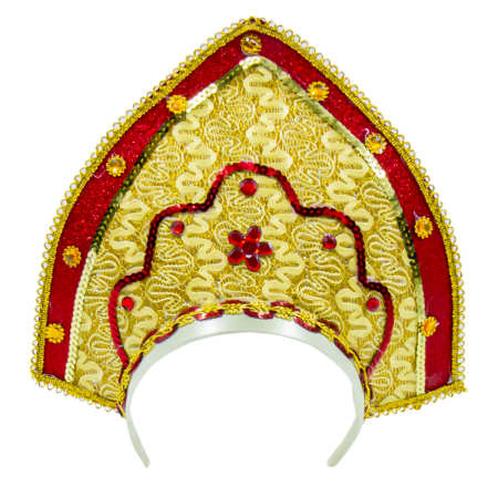 Кокошник красный