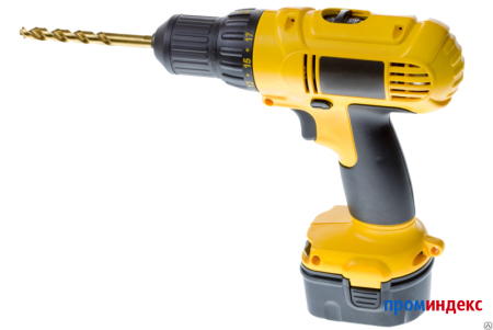 Шуруповерт на белом фоне