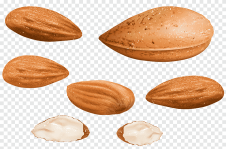 Миндальные орешки без фона