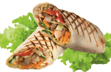 Шаурма на прозрачном фоне