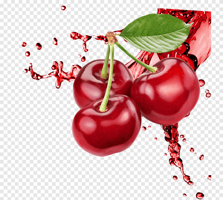 Черешня на белом фоне