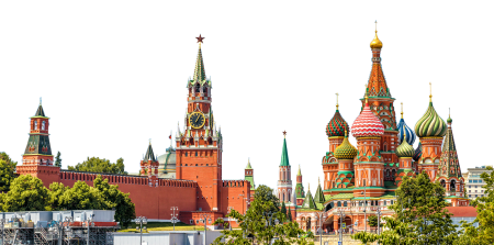 Собор Василия Блаженного на белом фоне