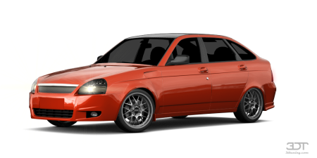 Lada Priora на белом фоне