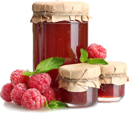 Варенье на белом фоне