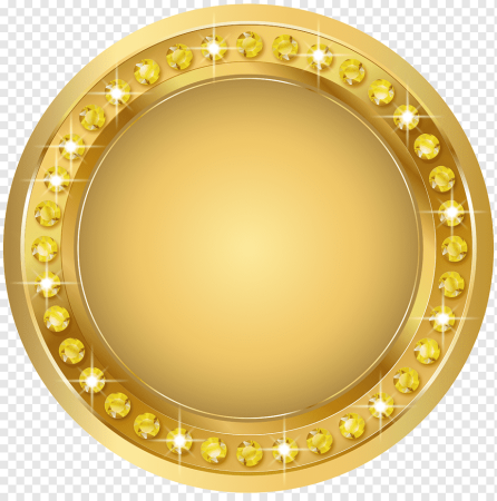 Золотая круглая рамка