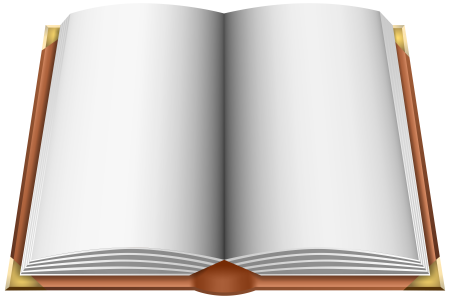 Раскрытая книга на прозрачном фоне