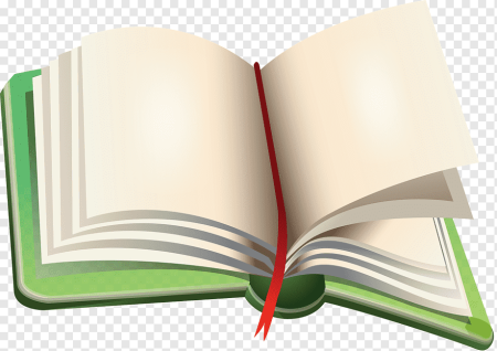 Раскрытая книга на прозрачном фоне