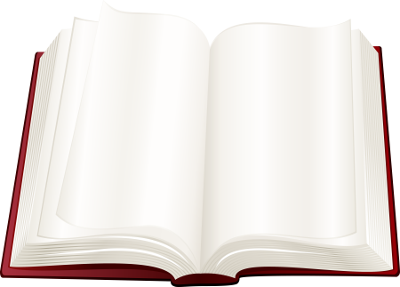 Раскрытая книга на прозрачном фоне