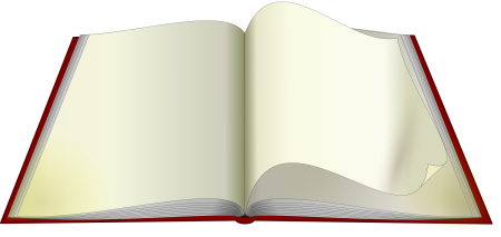 Открытая пустая книга