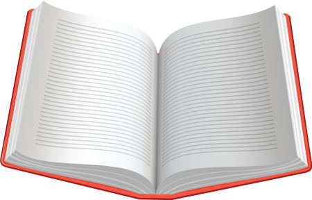 Открытая книга на прозрачном фоне