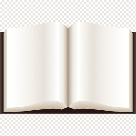 Раскрытая книга на прозрачном фоне