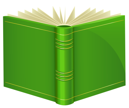 Открытая книга на прозрачном фоне