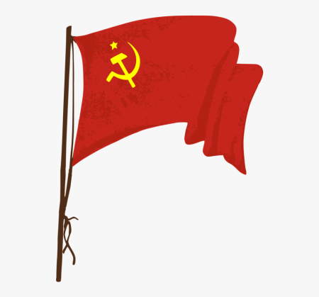 Флаг советского Союза развивается