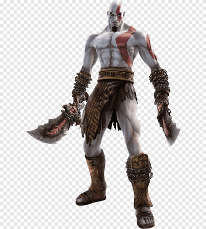 Кратос God of War 4 на белом фоне