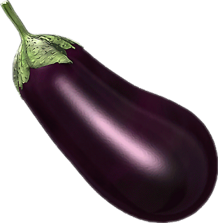 Баклажан на белом фоне