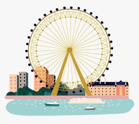 Лесо обозркоения London Eye naricovat