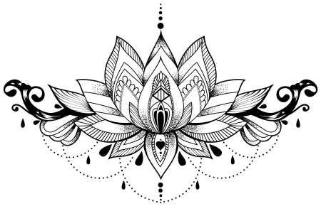 Тату Мандала Лотос