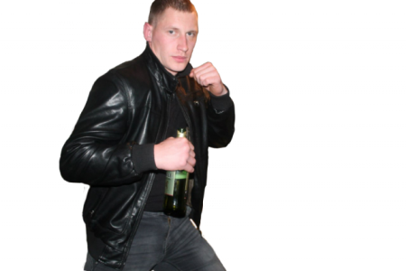 Гопник на белом фоне