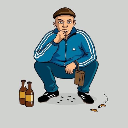 Полицейский сидит