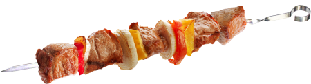 Шашлык на белом фоне