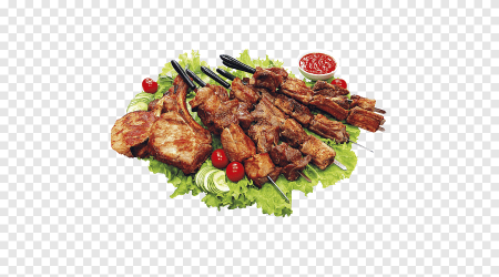 Шашлык на белом фоне