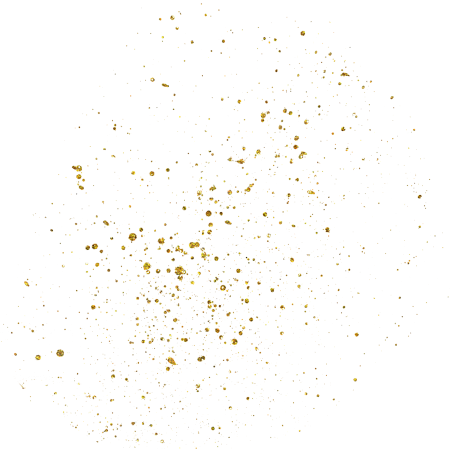 Золотые блестки на прозрачном фоне