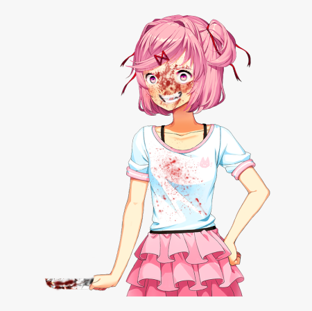 Нацуки Doki Doki Literature Club в полный рост