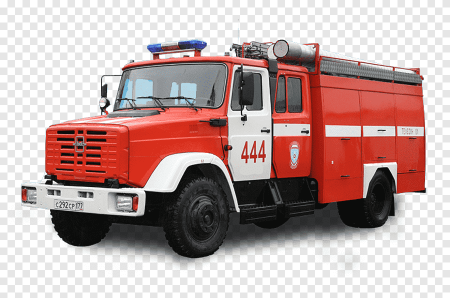 Тушение пожара на белом фоне