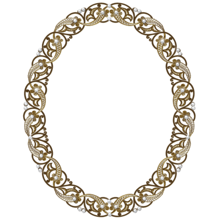 Красивая овальная рамка