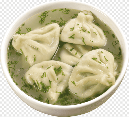Хинкали с бульоном