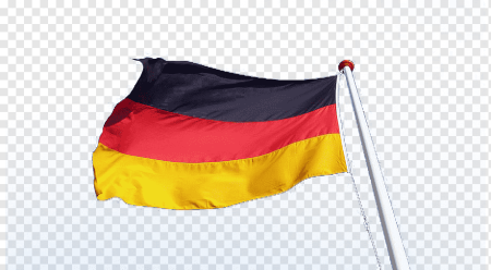 Флаг Германии на флагштоке