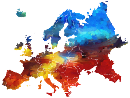 Карта Европы стилизованная