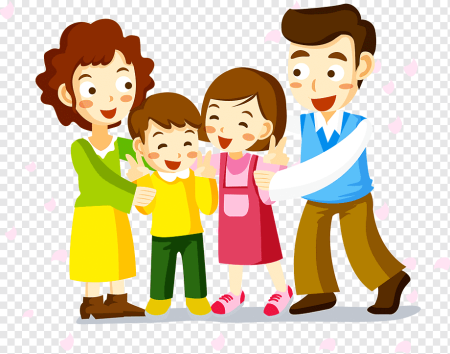 Дети с родителями клипарт