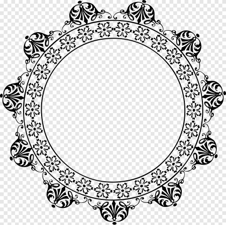 Ажурная круглая рамка