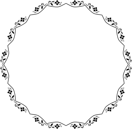 Круглая Узорная рамка