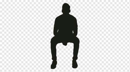 Силуэт сидящего человека