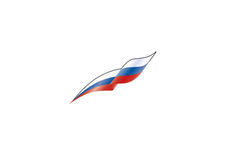 Российский флаг в виде ленты