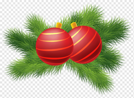 Новогодние игрушки на прозрачном фоне