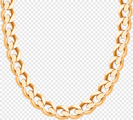 Цепочка на прозрачном фоне