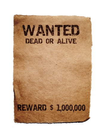 Табличка wanted