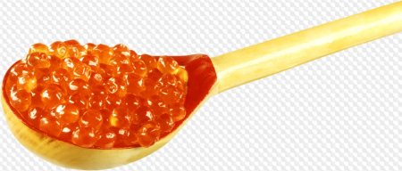 Икра на белом фоне