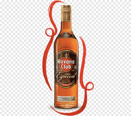 Ром в бокале на прозрачном фоне