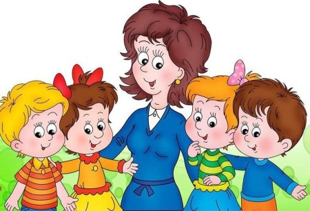 Воспитатель с детьми